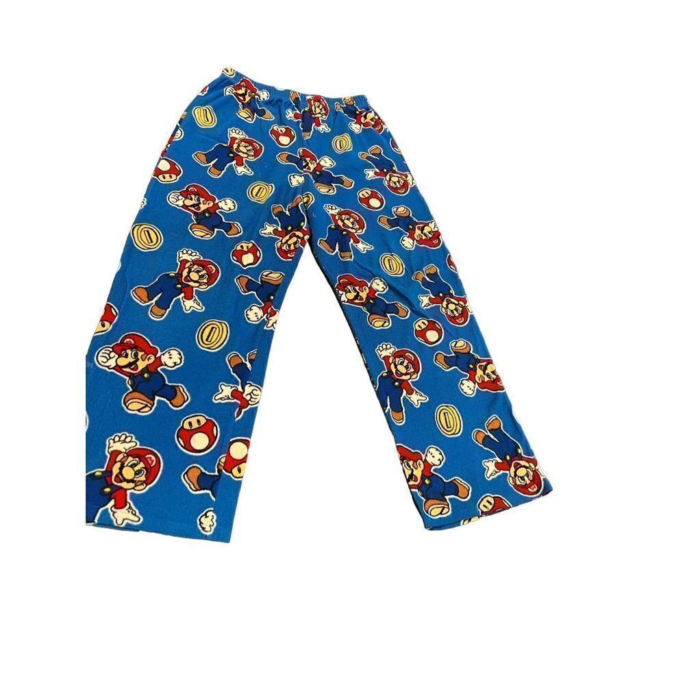 Mario Bros kids fleece Pajama bottoms Size XL